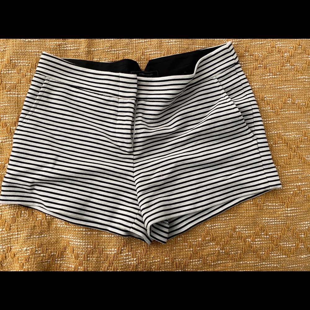 Black and White striped BCBG shorts